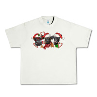 Pistachio Christmas Black Angus Cows Urban Heavy Tee - LillyAllenDesigns