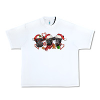 White Christmas Black Angus Cows Urban Heavy Tee - LillyAllenDesigns
