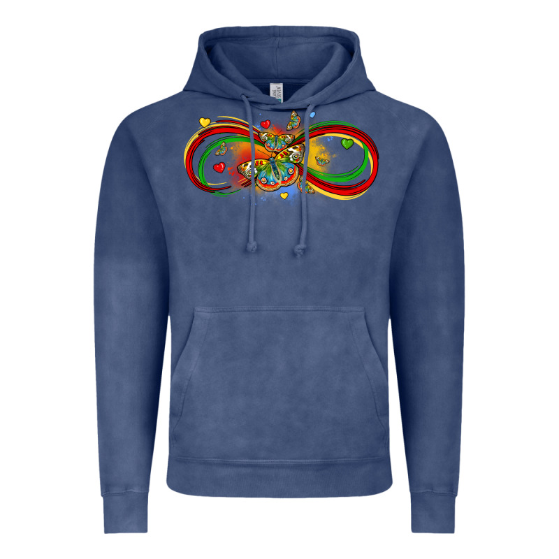 Butterfly Infinity Symbol Autism Vintage Hoodie by LillyAllenDesigns | Teevron