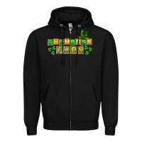 Black St. Patrick's Shamrock farm Zipper Hoodie - CowGirlArtShop