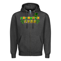 Charcoal Heather St. Patrick's Shamrock farm Zipper Hoodie - CowGirlArtShop