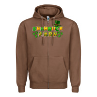 Chestnut St. Patrick's Shamrock farm Zipper Hoodie - CowGirlArtShop