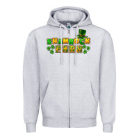 Heather Grey St. Patrick's Shamrock farm Zipper Hoodie - CowGirlArtShop