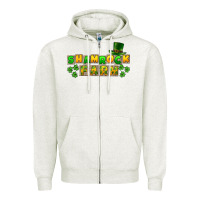 Oatmeal Heather St. Patrick's Shamrock farm Zipper Hoodie - CowGirlArtShop