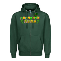 Sports Green St. Patrick's Shamrock farm Zipper Hoodie - CowGirlArtShop