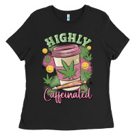 Black highly caffeinated Ladies Tee - MaliasSmallBusiness