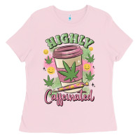 Bubblegum Pink highly caffeinated Ladies Tee - MaliasSmallBusiness