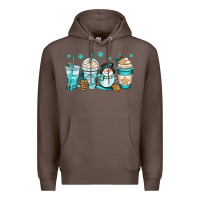 Coffee winter coffee cups Premium Hoodie - OliviaCreatesArt