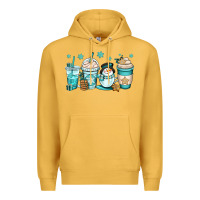 Mustard winter coffee cups Premium Hoodie - OliviaCreatesArt