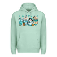 Seafoam winter coffee cups Premium Hoodie - OliviaCreatesArt