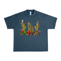 Midnight Navy Christmas Cactus Urban Heavy Tee - LillyAllenDesigns