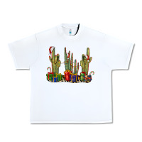 White Christmas Cactus Urban Heavy Tee - LillyAllenDesigns
