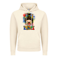 Vintage Artic autism mom messy bun Vintage Hoodie - LillyAllenDesigns
