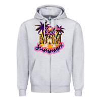Heather Grey Hot mom summer mother' say Zipper Hoodie - HowdyJamesFarm