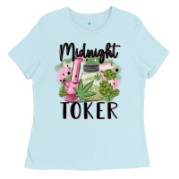 Baby Blue midnight toker Ladies Tee - MaliasSmallBusiness