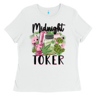 White midnight toker Ladies Tee - MaliasSmallBusiness