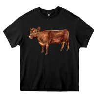 Black red angus cow Heavy Core Tee - LillyAllenDesigns