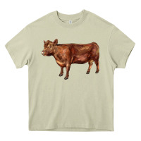 Mossy red angus cow Heavy Core Tee - LillyAllenDesigns