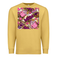 Antique Gold Mom Coffee Cups With Leopard Digital Paper Premium Sweatshirt - BundleAndBundleShop