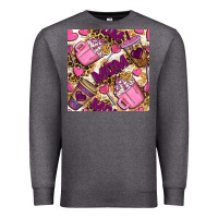 Charcoal Heather Mom Coffee Cups With Leopard Digital Paper Premium Sweatshirt - BundleAndBundleShop
