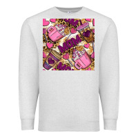 Oatmeal Heather Mom Coffee Cups With Leopard Digital Paper Premium Sweatshirt - BundleAndBundleShop