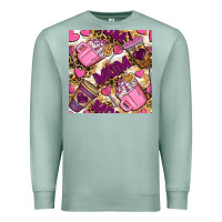 Seafoam Mom Coffee Cups With Leopard Digital Paper Premium Sweatshirt - BundleAndBundleShop