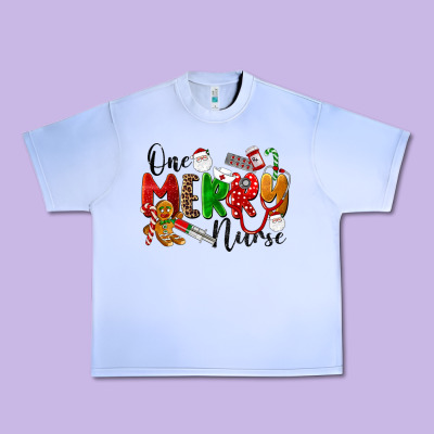 One Merry Nurse Urban Heavy Tee Designed By Lillyallendesigns