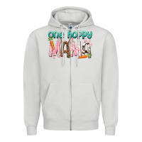 Dove Grey One hoppy mama mother's day Zipper Hoodie - HowdyJamesFarm