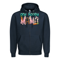 Navy One hoppy mama mother's day Zipper Hoodie - HowdyJamesFarm