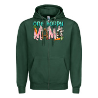 Sports Green One hoppy mama mother's day Zipper Hoodie - HowdyJamesFarm