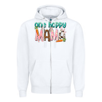 One Hoppy Mama Mother's Day Zipper Hoodie | Teevron