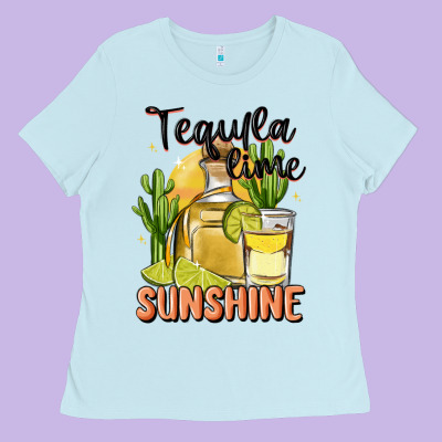 Tequila Lime Sunshine Ladies Tee Designed By Maliassmallbusiness