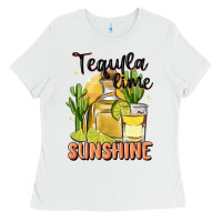 White tequila lime sunshine Ladies Tee - MaliasSmallBusiness