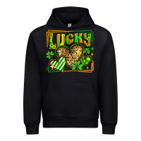 Black lucky st patricks day hearts Urban Hoodie - LillyAllenDesigns
