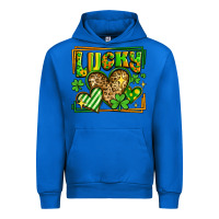Cobalt lucky st patricks day hearts Urban Hoodie - LillyAllenDesigns