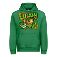 Emerald lucky st patricks day hearts Urban Hoodie - LillyAllenDesigns
