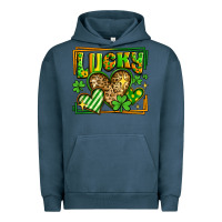 Pigment Midnight Navy lucky st patricks day hearts Urban Hoodie - LillyAllenDesigns
