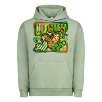 Pigment Oil Green lucky st patricks day hearts Urban Hoodie - LillyAllenDesigns