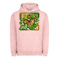 Lucky St Patricks Day Hearts Urban Hoodie | Teevron