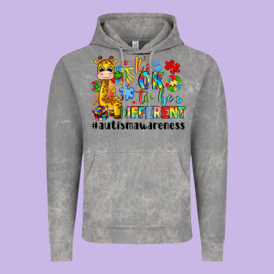 It S Ok To Be Different Giraffe Vintage Hoodie Designed By Lillyallendesigns
