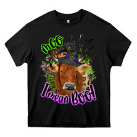 Black Moo i mean boo Cow Heavy Core Tee - NancyCooperArtShop