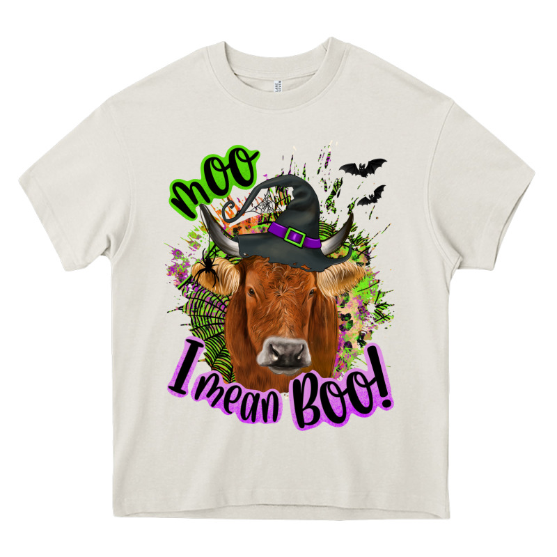 Moo I Mean Boo Cow Heavy Core Tee by NancyCooperArtShop | Teevron