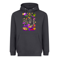 Smoke Mardi Gras Skeletons Heavyweight Hoodie - BundleAndBundleShop