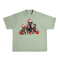 Oil Green christmas chimpanzee and gorilla Urban Heavy Tee - LillyAllenDesigns