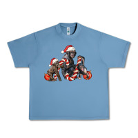 Pebble Blue christmas chimpanzee and gorilla Urban Heavy Tee - LillyAllenDesigns