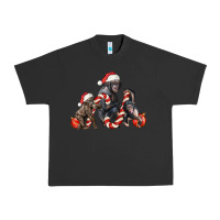 Pigment Black christmas chimpanzee and gorilla Urban Heavy Tee - LillyAllenDesigns