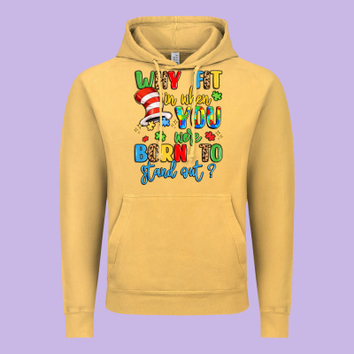 Why Fit In When You Were Born To Stand Out Vintage Hoodie Designed By Lillyallendesigns