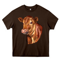 Chocolate Brown red angus cattle cow Heavy Core Tee - LillyAllenDesigns