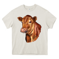 Cream red angus cattle cow Heavy Core Tee - LillyAllenDesigns