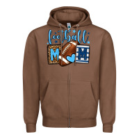 Chestnut Football mom blue team color  mother's day Zipper Hoodie - HowdyJamesFarm
